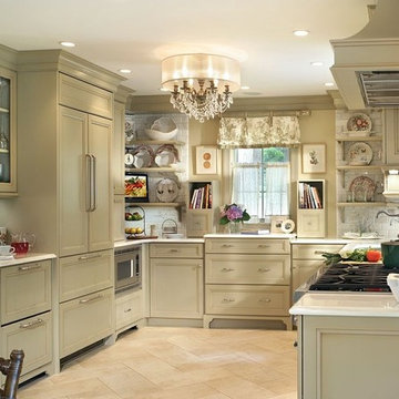 Professional photos published of Olive Green Kitchen
