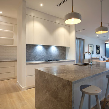 Contemporary Kitchen showcasing Limestone