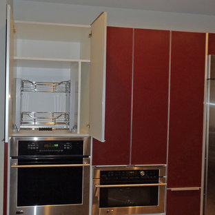 Pull-down shelves (in the up position)