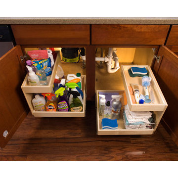 Pull Out Shelves with Risers