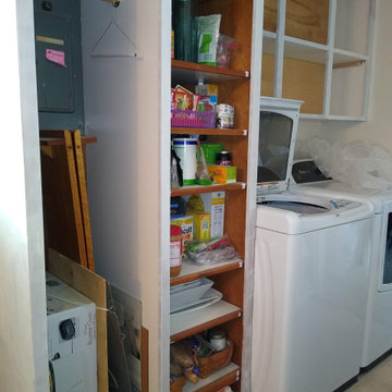 Pull outs shelves make pantry more useful