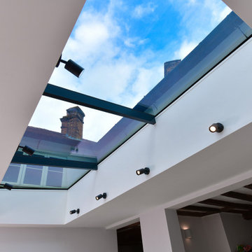 Pure Glass Roof Light & Bifolding Doors for rear extension in East Horsley