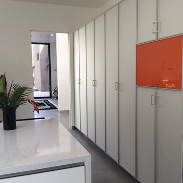 Pure White Glass Kitchen Cabinet Doors