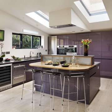 Purple kitchen, Cambridgeshire