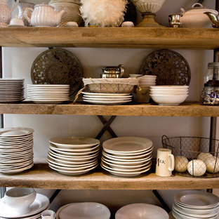 Huge industrial open concept kitchen remodeling - Open concept kitchen - huge industrial l-shaped marble floor and gray floor open concept kitchen idea in Philadelphia with a farmhouse sink, shaker cabinets, white cabinets, marble countertops, stainless steel appliances, an island and white countertops