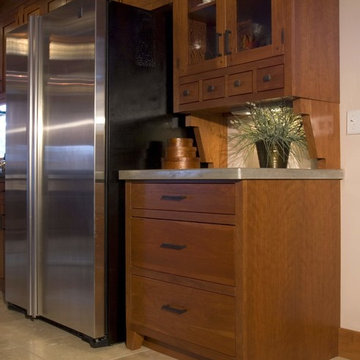 Quarter Sawn Oak Cabinets with Gray Counter Tops