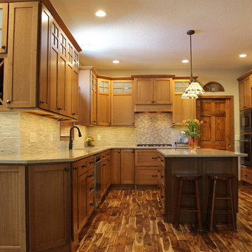 Quartersawn Oak Craftsman Style Kitchen That Brings The Outdoors In.