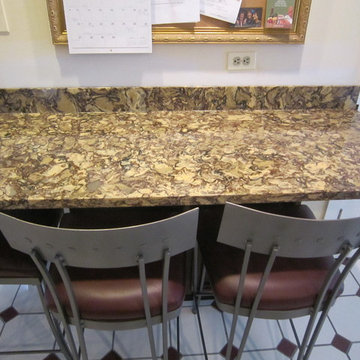 Quartz Counters on kitchen Desk