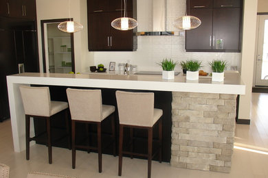 This is an example of a kitchen in Edmonton.