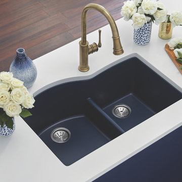 Quartz Luxe Double Bowl Undermount Sink with Aqua Divide, Jubilee