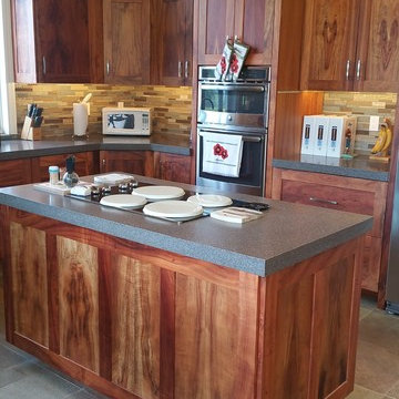 Quin Res.: Kitchen remodel - Koa kitchen made in our shop