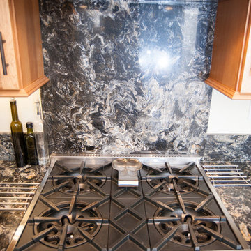 Granite Stove Backsplash in Rancho Bernardo Kitchen Remodel