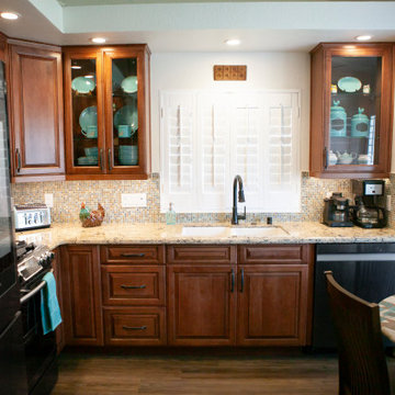 Rancho Cucamonga, A Traditional Kitchen paired with an Eclectic Master Bath