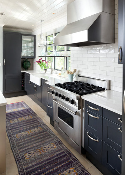 Transitional Kitchen by Kate-Lo Tile & Stone
