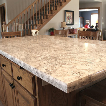 Realistic Granite Patterned Laminate Countertops in a Traditional Fargo Kitchen