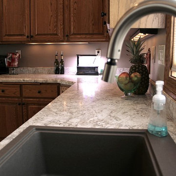 Realistic Granite Patterned Laminate Countertops in a Traditional Fargo Kitchen