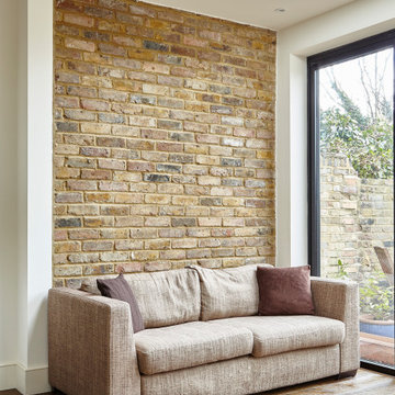 Rear extension with feature brick wall