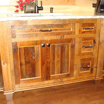 Reclaimed Barnwood Kitchen Cabinets
