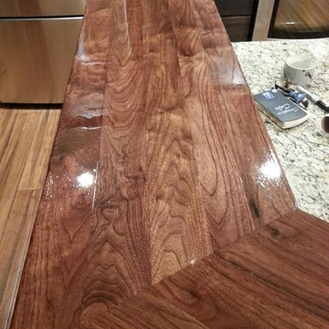 Reclaimed Kitchen Island with Walnut countertop