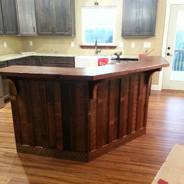 Reclaimed Kitchen Island with Walnut countertop