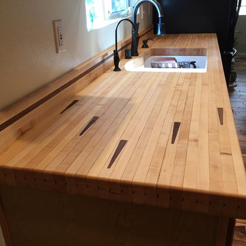 Reclaimed Maple Bowling Lane Counters