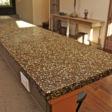 Recycled Glass & Concrete Countertop - Custom Colors