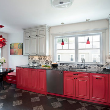 Red & Gray Kitchen