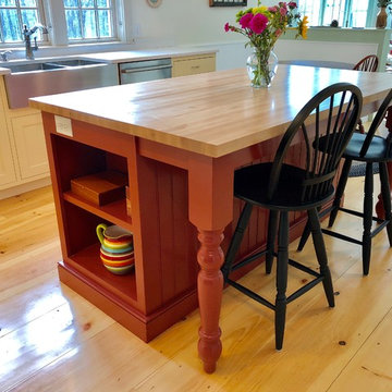 Red & Yellow Farmhouse Kitchen