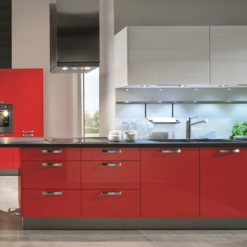 Red gloss kitchen