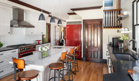 Kitchen of the Week: Renovated to Wow in White, Wood and Red