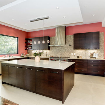 Red Kitchen: Featuring the Proline PLFW 750 Stainless Steel Range Hood