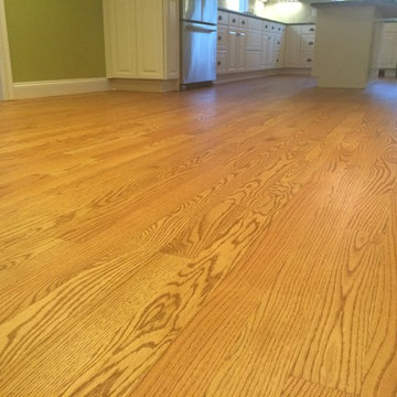 Red Oak hardwood floors with stained natural oil