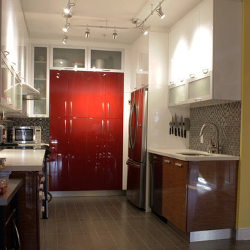 Red pantry wall