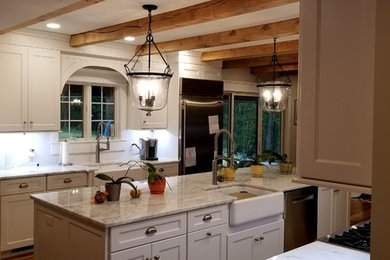 Inspiration for a cottage kitchen remodel in New York