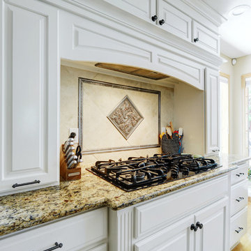 Refinished Cabinets and Accent Tile Wonderland Lake Home Remodel