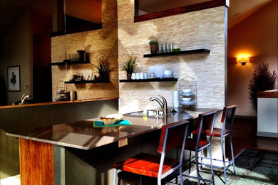 Transitional kitchen photo in Seattle