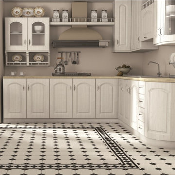 Regent Black And White Floor Tiles - Patterned Floor Tiles - Direct Tile Warehou