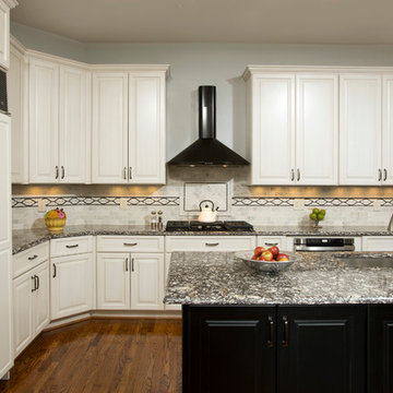 Remodeled Kitchen in Black and White - Bethesda/Potomac, MD