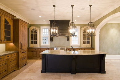 Example of a mountain style kitchen design in Denver