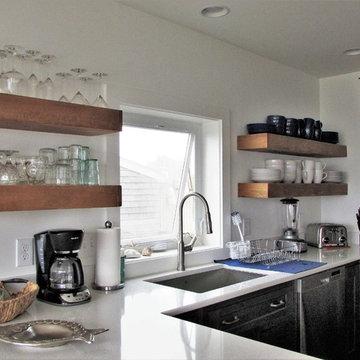 Renovated beach cottage open concept kitchen