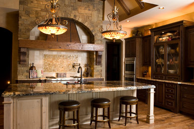 Mountain style kitchen photo in Wichita