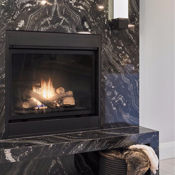 Residential: Nero Fiume Fireplace