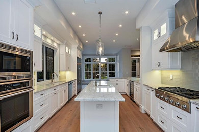 Large mediterranean kitchen in Miami.