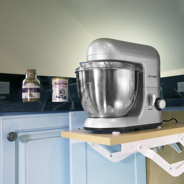 Retractable In-Cabinet Shelf for Cooking Mixer