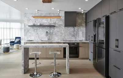 Sleek Toronto Kitchen Warms Up With Rich Gray Cabinets