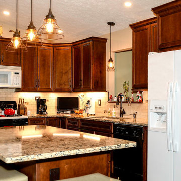 Rich Wooden Kitchen and Island