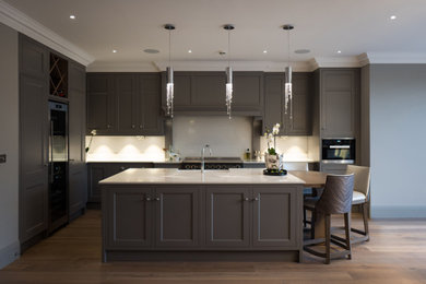 This is an example of a large contemporary l-shaped kitchen/diner in Surrey.