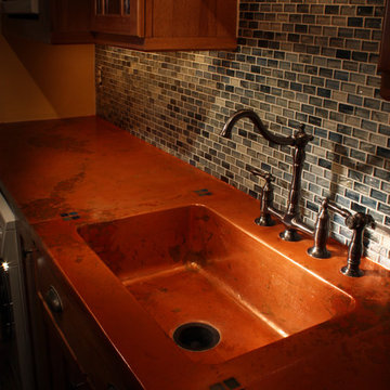 Richmond VA Copper Concrete Countertop
