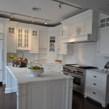 Ridgefield Cabico Beaded Inset Recessed White Kitchen