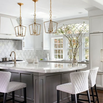 Kitchen - transitional kitchen idea in New York